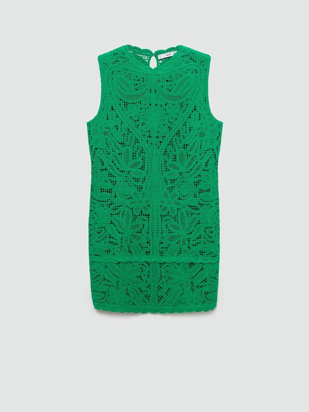 (New) Green Crochet Mango Dress